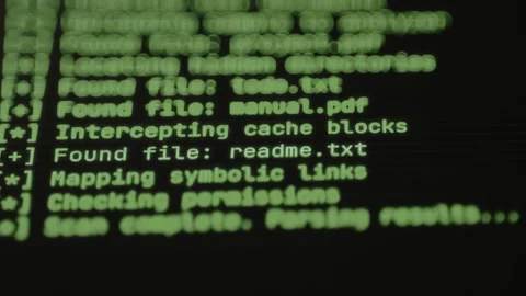 Terminal running a system analysis software tool Stock Footage 327898509