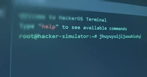 Terminal screen of Hacker Simulator Stock Footage 321761666