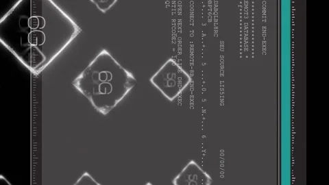 Terminal screen with SQL commands, 5G and 6G network animation over it Stock Footage 313296502