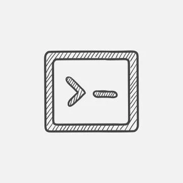 Terminal startup sketch icon Stock Illustration