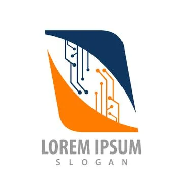Terminal tech logo concept design. Symbol graphic template element vector Stock Illustration