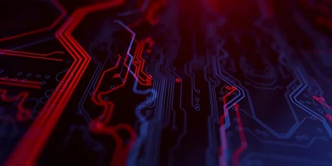Terminal video. Technology background. Circuit board futuristic server code proc Stock Footage 81365830
