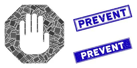 Terminate Mosaic and Scratched Rectangle Prevent Watermarks Stock Illustration
