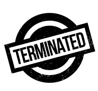 Terminated rubber stamp Stock Illustration