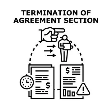 Termination of agreement section conceptual vector illustration Stock Illustration