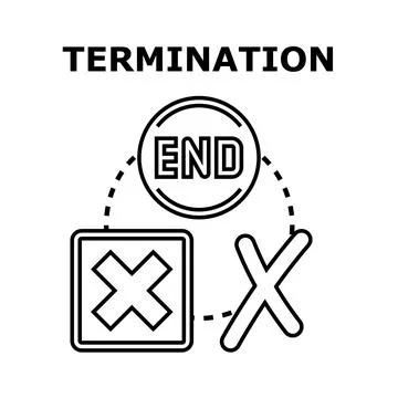 Termination concept illustrating end of process or cancellation Stock Illustration