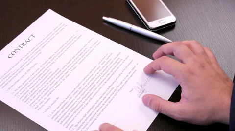 Termination of a contract Stock Footage 40737833