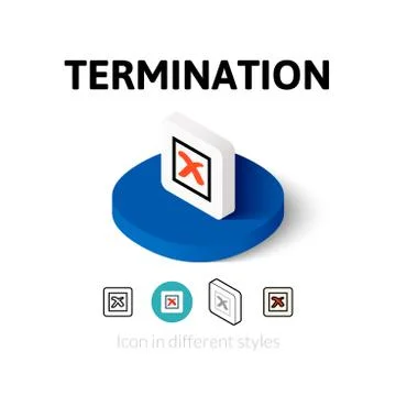 Termination icon in different style Stock Illustration