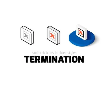 Termination icon in different style Stock Illustration