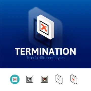Termination icon in different style Stock Illustration