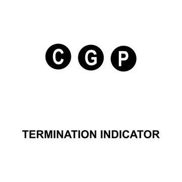 Termination indicator sign icon. Element of railway signs for mobile concept and Stock Illustration