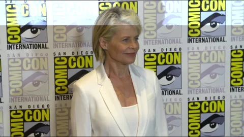 Terminator: Dark Fate Comic Con 2019, San Diego - 18 Jul 2019 Stock Footage 205460714
