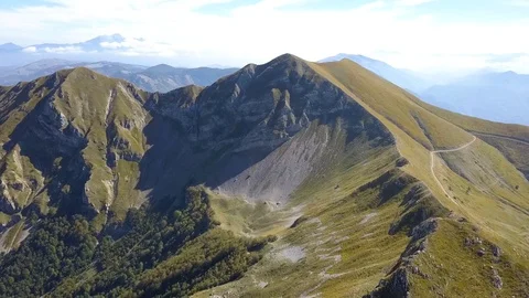 Terminillo mountain seen from a flying drone Video stock 100640650