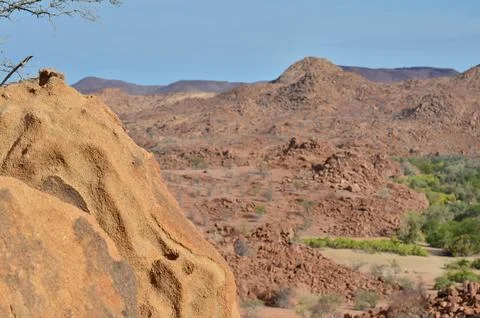 Terminte Hill in Namibia Africa Structure Background Detail Stock Photos