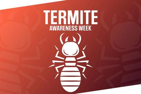 Termite Awareness Week. Vector illustration. Holiday poster. Illustrazione stock
