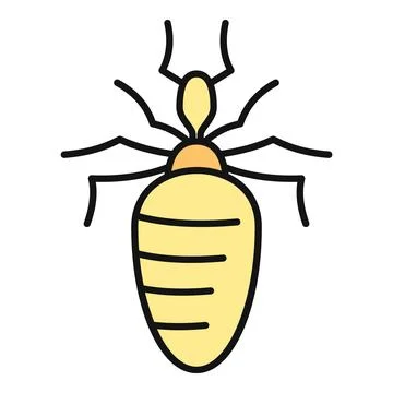Termite bug insect pest control icon illustration Stock Illustration