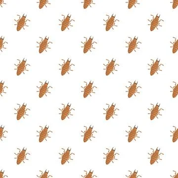 Termite bug insect pest seamless pattern nature Illustrazione stock