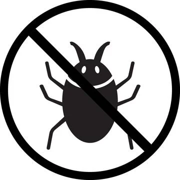 Termite Free icon, Termite Insect Prohibition Sign, Anti-termite red sign, .. Illustrazione stock