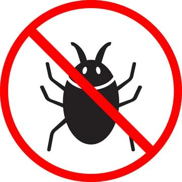 Termite Free icon, Termite Insect Prohibition Sign, Anti-termite red sign, .. Stock-Illustration