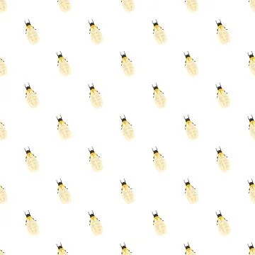 Termite insect bugs seamless pattern background repeating texture Stock Illustration