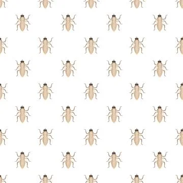 Termite insect bugs seamless repeating wallpaper pattern 스톡 일러스트