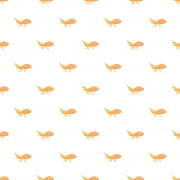 Termite insect pest continuous repeating pattern Stock Illustration