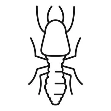 Termite insect pest control exterminator logo icon symbol sign Stock Illustration