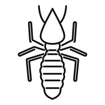 Termite insect pest control logo showing exterminator services Stock Illustration