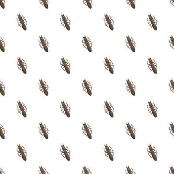 Termite insect repeating pattern on white background Stock Illustration