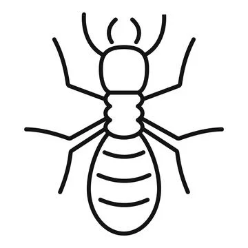 Termite insect spreading its legs and waving its antennae Stock Illustration