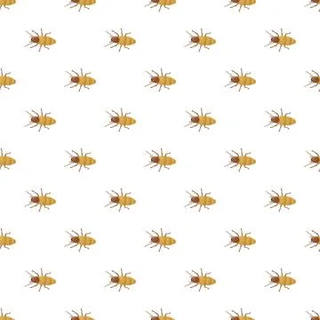 Termite insects seamless pattern on white background Illustrazione stock