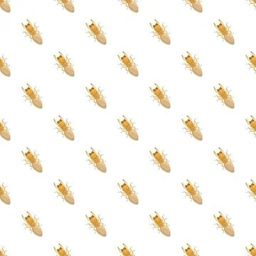 Termite pattern creating seamless pest infestation background Stock Illustration