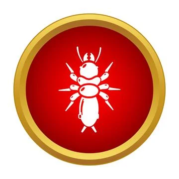 Termite pest control warning symbol icon Stock Illustration