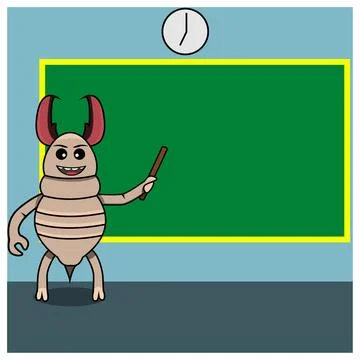 Termite is Teaching on Class and Class Background.. Stock-Illustration