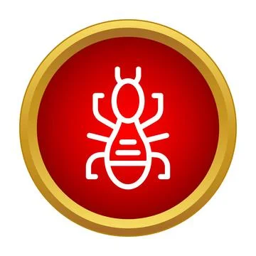 Termite warning symbol indicating pest control and extermination Stock-Illustration