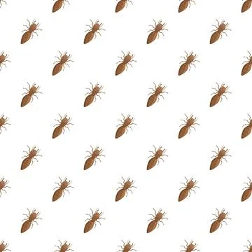 Termites forming seamless pattern showing pest infestation background Stock Illustration