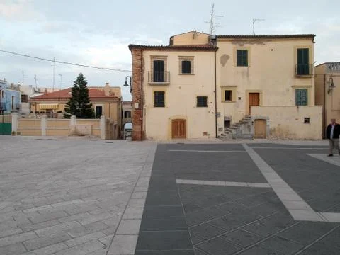 Termoli: building with tree 写真素材