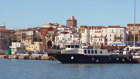 Termoli seen from the marina Stock Footage 126142990