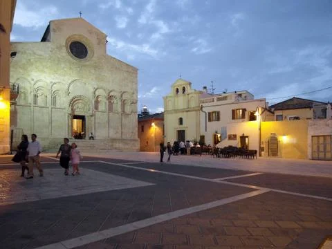 Termoli: square of the cathedral Stock Photos