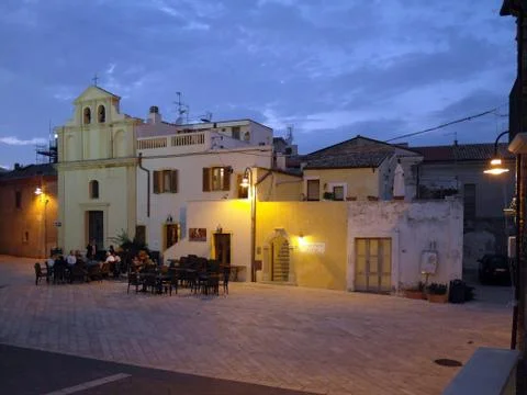 Termoli: square of the cathedral Stock Photos