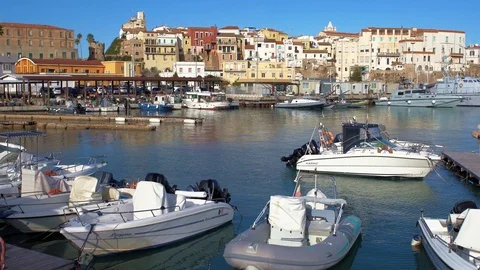 Termoli,  turistic harbor Stock Footage 126142379
