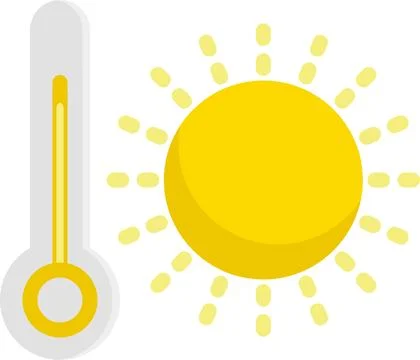 Termometer icon in color fill. flat style. Isolated on white background Stock Illustration