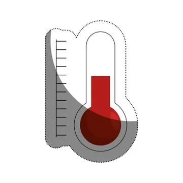 Termometer temperature isolated icon Illustrazione stock