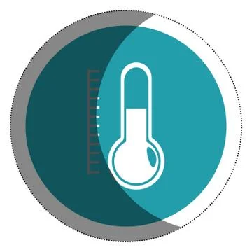 Termometer temperature isolated icon Illustrazione stock