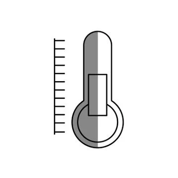Termometer temperature isolated icon Illustrazione stock