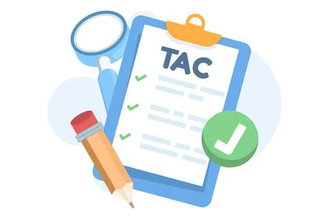 Terms and conditions concept in a flat illustration style Stock Illustration
