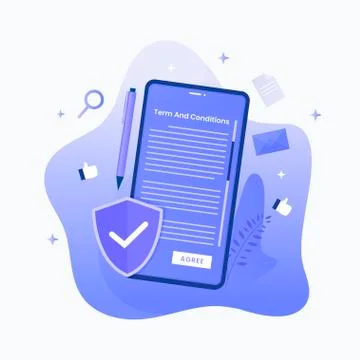 Terms and conditions concept Stock Illustration