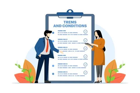 Terms and conditions concept Stock Illustration