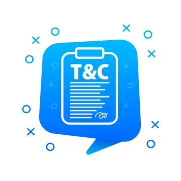 Terms and Conditions document, license agreement. Vector illustration. Stock Illustration