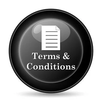 Terms and conditions icon. internet button on white background.. Stock Illustration